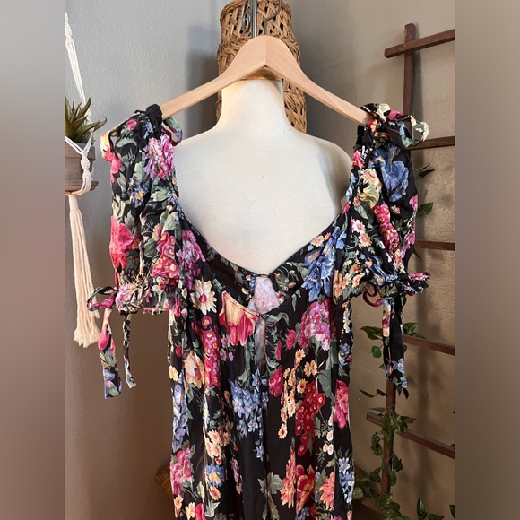 ▪️Selkie The Puck Poet Slip Floral Silk Dress 1X - Picture 14 of 16